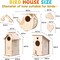 JMMICO Paint Your Own Bird Houses, Wooden Painting Crafts Kits for Kids, Wooden Woodpecker Doorbell & DIY Bird House for Outside, Arts and Crafts for Kids Ages 8-12, Gifts for 8-12 Year Old Girls and Boys